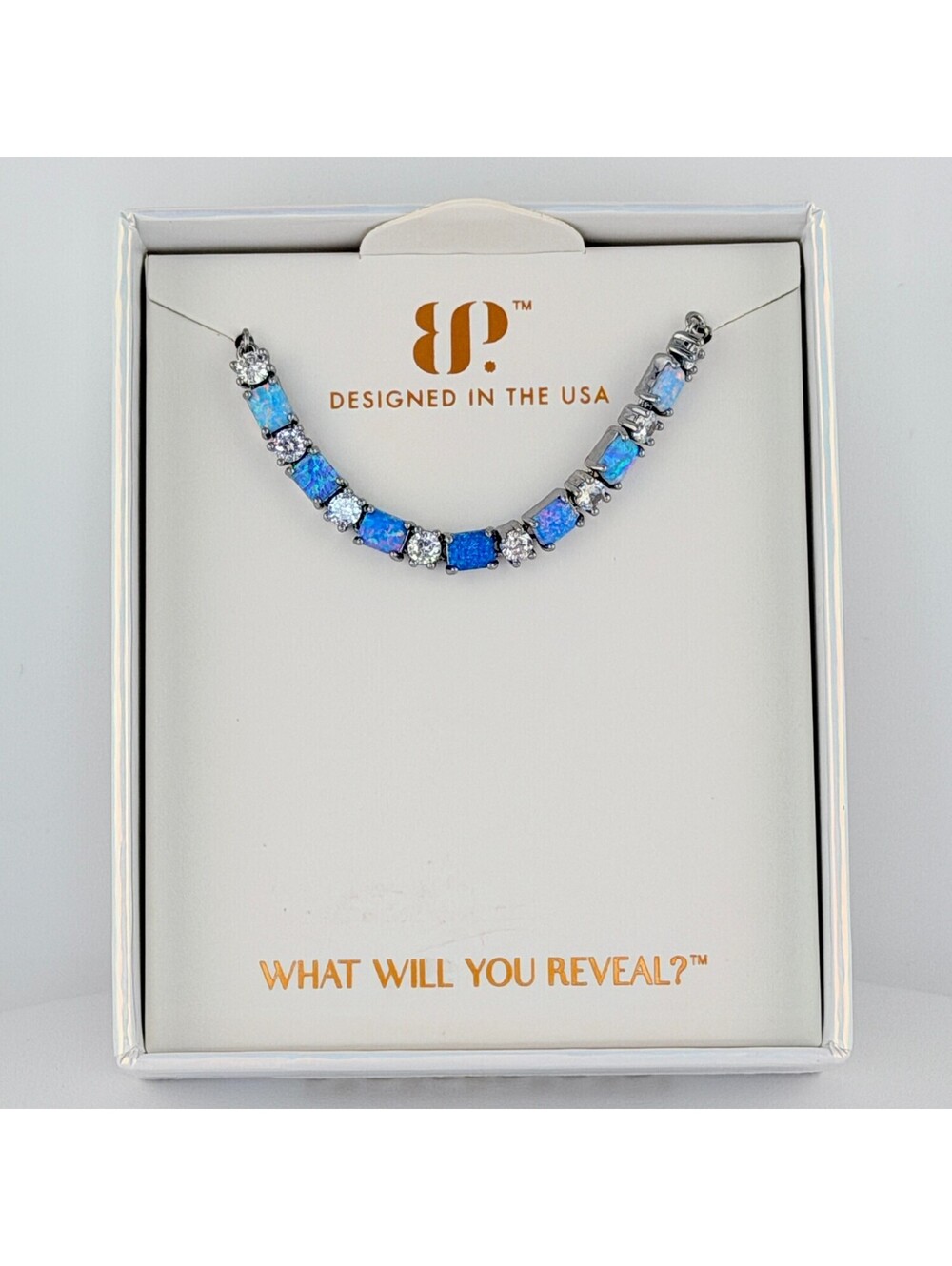 Bomb Party October 2026 Bracelet "Girl Math" Blue Fire Opal Hematite BR49538